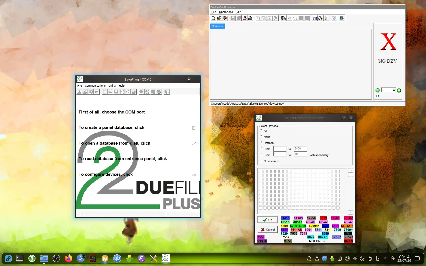 screenshot of three old crusty MFC-like Windows GUIs