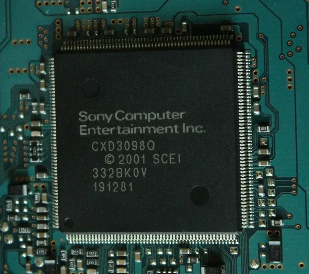 A picture of a black chip.